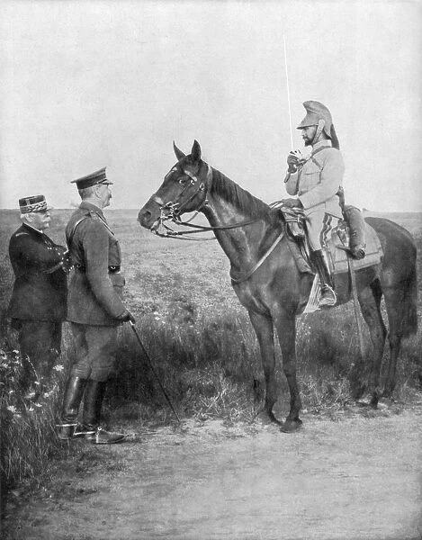 Joseph Joffre, Lord Kitchener and General Baratier, France, World War I, 16 August 1915