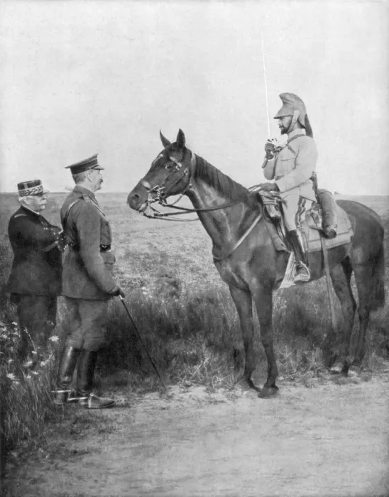 Framed Print : Joseph Joffre, Lord Kitchener and General Baratier, France, World War I, 16 August 1915 Framed Print : Joseph Joffre, Lord Kitchener and General Baratier, France, World War I, 16 August 1915