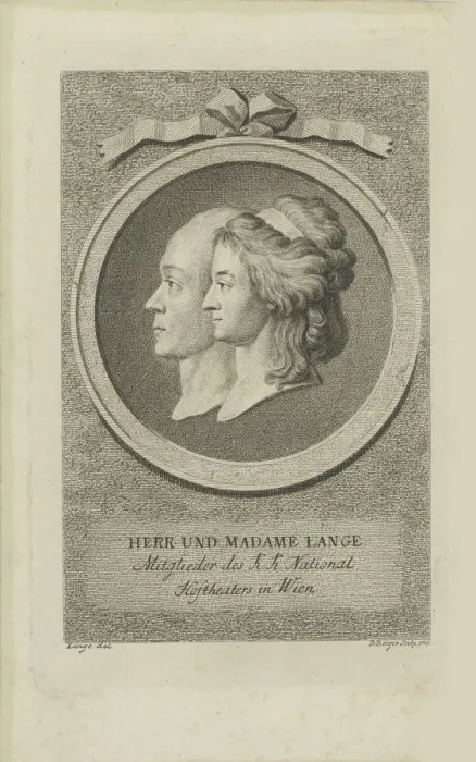 Framed Print : Joseph Lange (1751-1831) and Aloisia Lange, nee Weber (1760-1839), 1785. Creator: Berger Framed Print : Joseph Lange (1751-1831) and Aloisia Lange, nee Weber (1760-1839), 1785. Creator: Berger