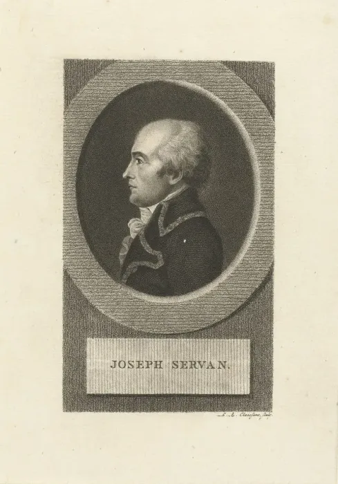 Framed Print : Joseph Marie Servan de Gerbey (1741-1808), 1790s Framed Print : Joseph Marie Servan de Gerbey (1741-1808), 1790s