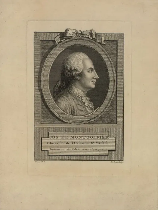 Framed Print : Joseph Michel Montgolfier (1740-1810), c. 1790