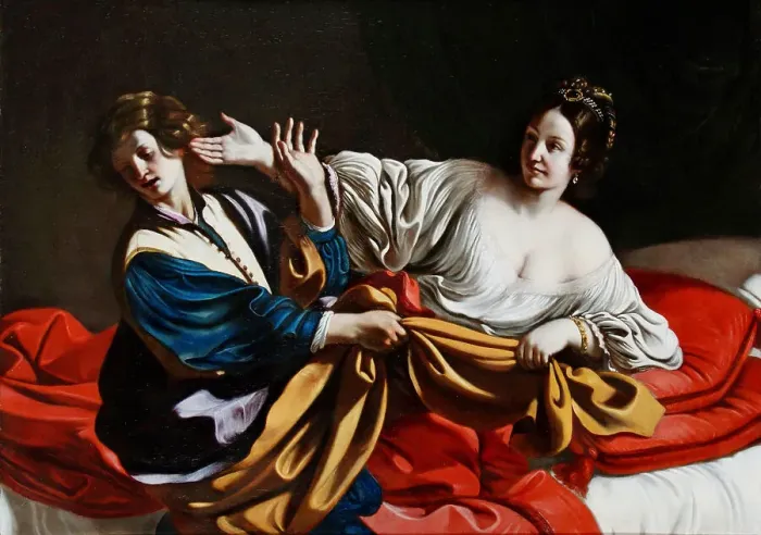 Framed Print : Joseph and Potiphars Wife, 1631. Artist: Guercino (1591-1666) Framed Print : Joseph and Potiphars Wife, 1631. Artist: Guercino (1591-1666)
