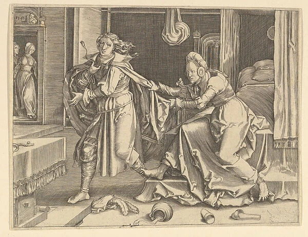 Joseph and Potiphar's Wife (copy), 17th century. Creator: Unknown