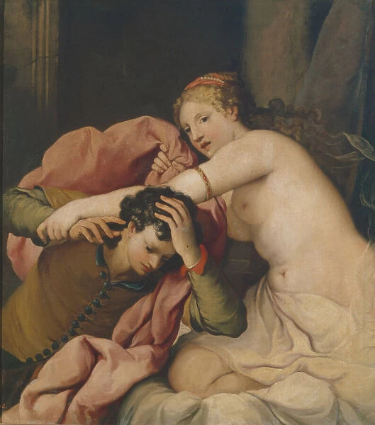 Joseph and Potiphars Wife. Creator: Lazzarini, Gregorio (1655-1730)