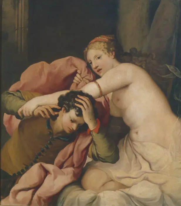 Framed Print : Joseph and Potiphars Wife. Creator: Lazzarini, Gregorio (1655-1730) Framed Print : Joseph and Potiphars Wife. Creator: Lazzarini, Gregorio (1655-1730)