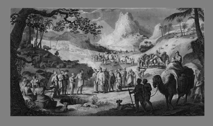 Framed Print : Joseph sold by his brethren, 1818. Creator: Unknown Framed Print : Joseph sold by his brethren, 1818. Creator: Unknown