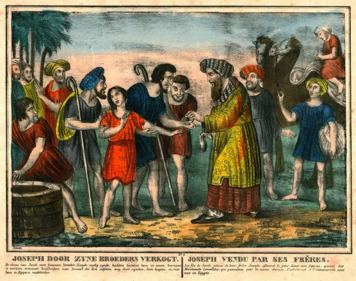 Framed Print : Joseph is sold by his brothers. Creator: Unknown Framed Print : Joseph is sold by his brothers. Creator: Unknown