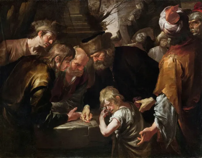 Framed Print : Joseph sold by his brothers, First Half of 17th cen. Creator: Assereto, Gioacchino (1600-1649) Framed Print : Joseph sold by his brothers, First Half of 17th cen. Creator: Assereto, Gioacchino (1600-1649)
