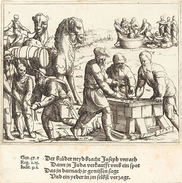 Joseph Sold to the Ishmaelites, 1547. Creator: Augustin Hirschvogel