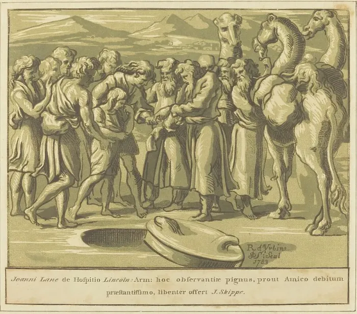 Framed Print : Joseph Sold into Slavery, 1783. Creator: John Skippe Framed Print : Joseph Sold into Slavery, 1783. Creator: John Skippe