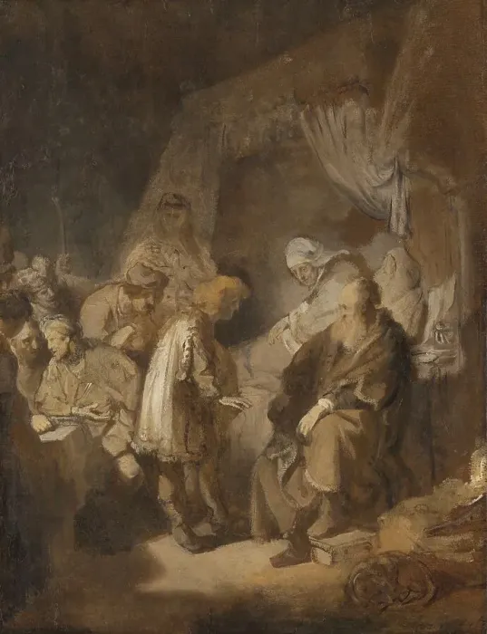 Framed Print : Joseph telling his dreams, 1633. Creator: Rembrandt Harmensz van Rijn