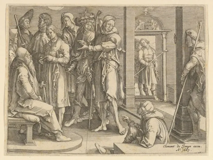 Framed Print : Joseph Telling His Dreams to Jacob (copy), 1640-70. Creator: Unknown Framed Print : Joseph Telling His Dreams to Jacob (copy), 1640-70. Creator: Unknown