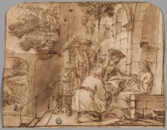 Framed Print : Joseph's Brothers Showing His Coat to Jacob, 1640 / 49. Creator: Jan Victors Framed Print : Joseph's Brothers Showing His Coat to Jacob, 1640 / 49. Creator: Jan Victors