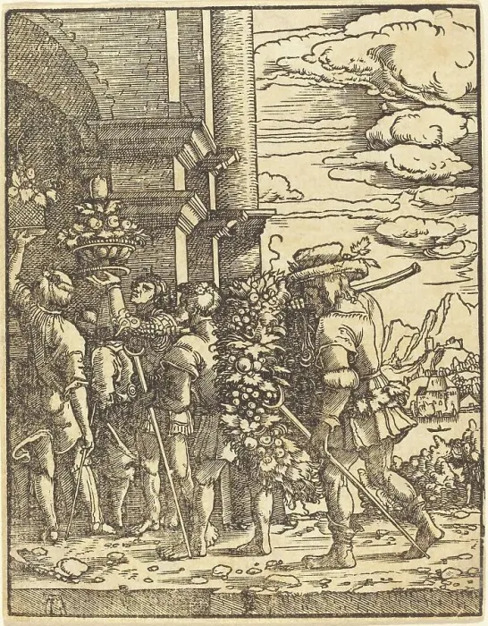 Framed Print : Joshua and Caleb, in or after 1520. Creator: Albrecht Altdorfer Framed Print : Joshua and Caleb, in or after 1520. Creator: Albrecht Altdorfer