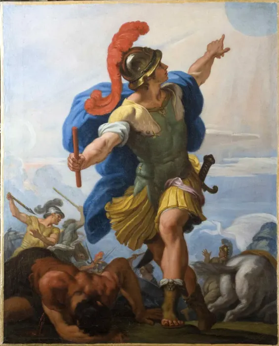 Framed Print : Joshua Commanding the Sun to Stand Still. Creator: Maratta, Carlo (1625-1713) Framed Print : Joshua Commanding the Sun to Stand Still. Creator: Maratta, Carlo (1625-1713)