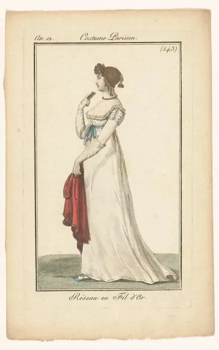 Framed Print : Journal of Ladies and Fashions, 1803-1804. Creator: Unknown Framed Print : Journal of Ladies and Fashions, 1803-1804. Creator: Unknown