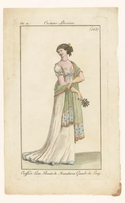 Framed Print : Journal of Ladies and Fashions, 1803-1804. Creator: Unknown Framed Print : Journal of Ladies and Fashions, 1803-1804. Creator: Unknown