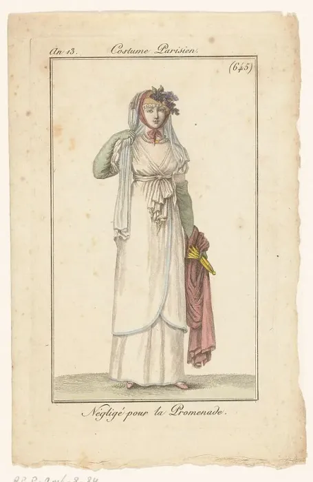 Framed Print : Journal of Ladies and Fashions, 1804-1805. Creator: Unknown Framed Print : Journal of Ladies and Fashions, 1804-1805. Creator: Unknown