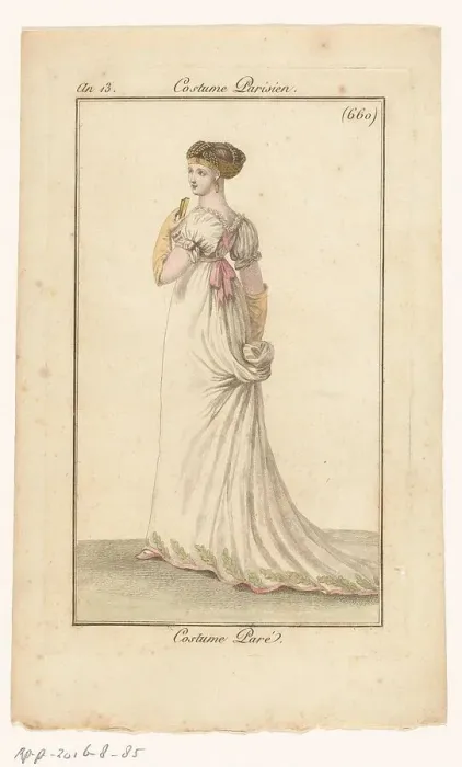 Framed Print : Journal of Ladies and Fashions, 1804-1805. Creator: Unknown Framed Print : Journal of Ladies and Fashions, 1804-1805. Creator: Unknown