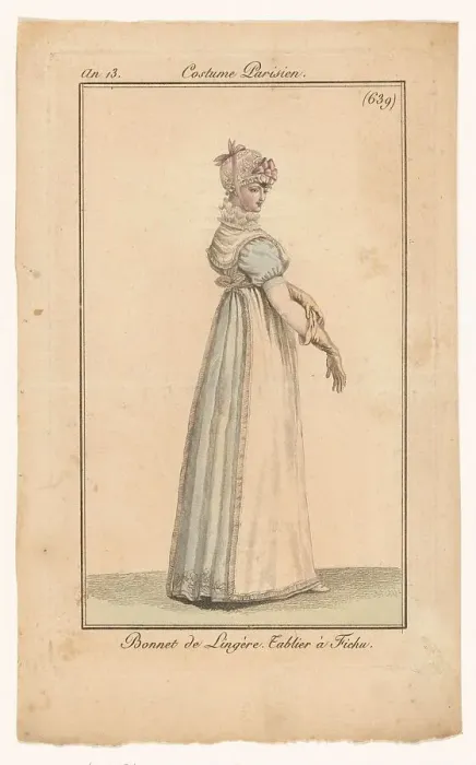 Framed Print : Journal of Ladies and Fashions, 1804-1805. Creator: Unknown Framed Print : Journal of Ladies and Fashions, 1804-1805. Creator: Unknown