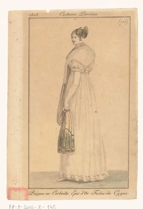 Framed Print : Journal of Ladies and Fashions, 1806. Creator: Unknown Framed Print : Journal of Ladies and Fashions, 1806. Creator: Unknown