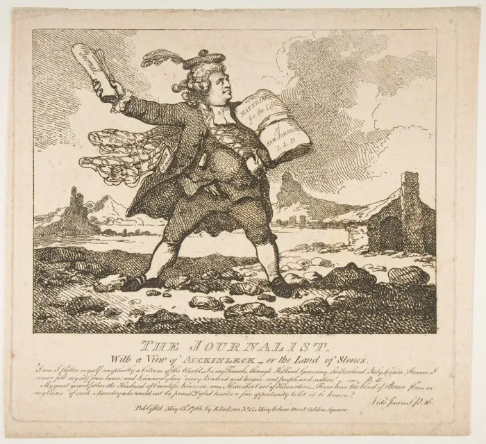 Framed Print : The Journalist, With a View of Auckinleck-or the Land of Stones (Picturesque Beaut Framed Print : The Journalist, With a View of Auckinleck-or the Land of Stones (Picturesque Beaut