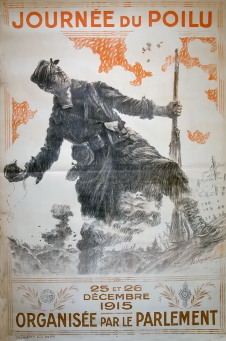 Framed Print : Journee du Poilu 25 et 26 Decembre 1915, French World War I poster, 1915. Artist: Maurice Neumont Framed Print : Journee du Poilu 25 et 26 Decembre 1915, French World War I poster, 1915. Artist: Maurice Neumont