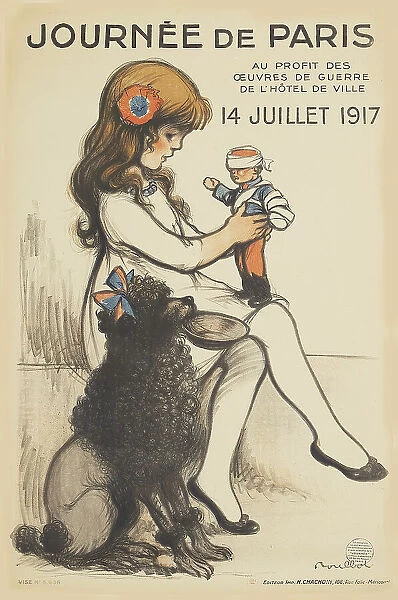Journée de Paris au Profit des Oeuvres de Guerre, 1917. Creator: Poulbot, Francisque (1879-1946)