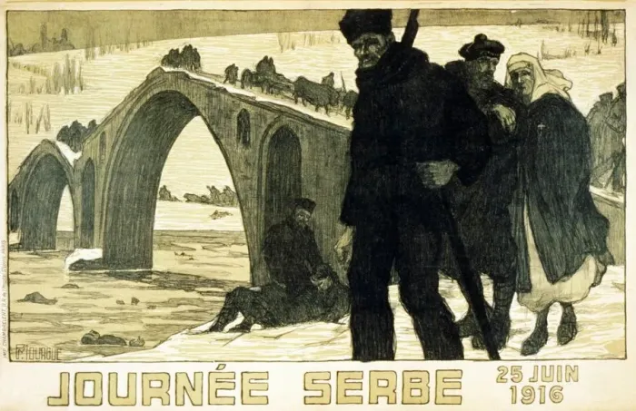 Framed Print : Journee Serbe. 25 Juin 1916 (colour lithograph) Framed Print : Journee Serbe. 25 Juin 1916 (colour lithograph)