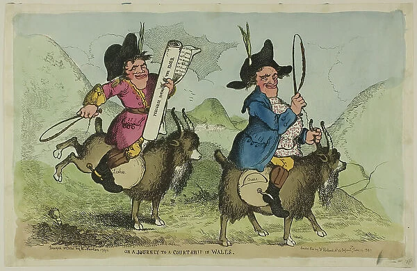 On a Journey to a Courtship in Wales, published June 16, 1795. Creator: Richard Newton