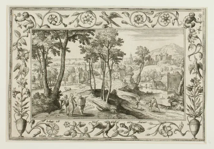 Framed Print : The Journey to Emmaus, from Landscapes with Old and New Testament Scenes Framed Print : The Journey to Emmaus, from Landscapes with Old and New Testament Scenes