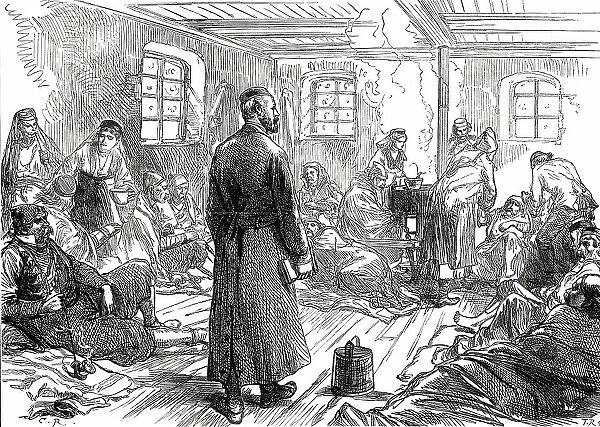 A Journey into the Herzegovina: Insurgent Hospital at Grahovo, 1876. Creator: C.R