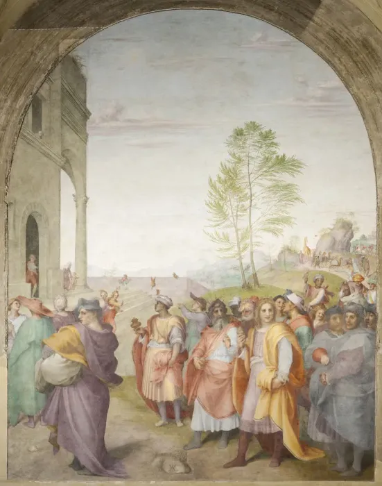 Framed Print : The Journey of the Magi. Artist: Andrea del Sarto (1486-1531) Framed Print : The Journey of the Magi. Artist: Andrea del Sarto (1486-1531)