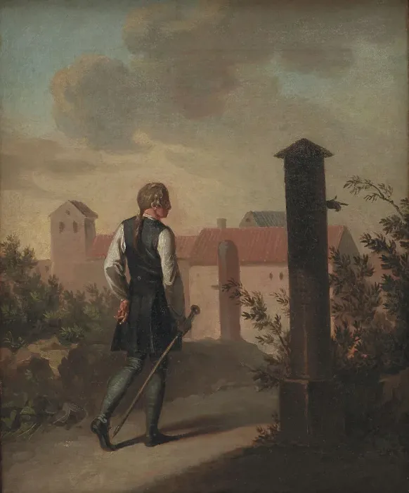 Framed Print : The Journey of Niels Klim to the World Underground, 1785-1786. Creator: Nicolai Abraham Abildgaard Framed Print : The Journey of Niels Klim to the World Underground, 1785-1786. Creator: Nicolai Abraham Abildgaard