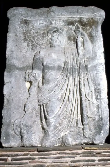 Framed Print : Jove, (Jupiter), detail of Pillar of the Boatmen of Paris, Romano-Celtic (Gallic), AD14-37 Framed Print : Jove, (Jupiter), detail of Pillar of the Boatmen of Paris, Romano-Celtic (Gallic), AD14-37
