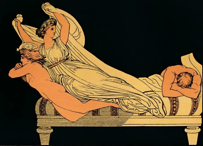 Framed Print : The Empty Joy That Dwells In the Dreams of the Night, 1880. Artist: Flaxman Framed Print : The Empty Joy That Dwells In the Dreams of the Night, 1880. Artist: Flaxman