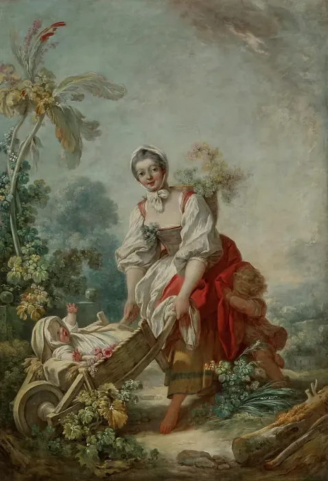 Framed Print : The Joys of Motherhood, about 1754. Creator: Jean-Honore Fragonard Framed Print : The Joys of Motherhood, about 1754. Creator: Jean-Honore Fragonard
