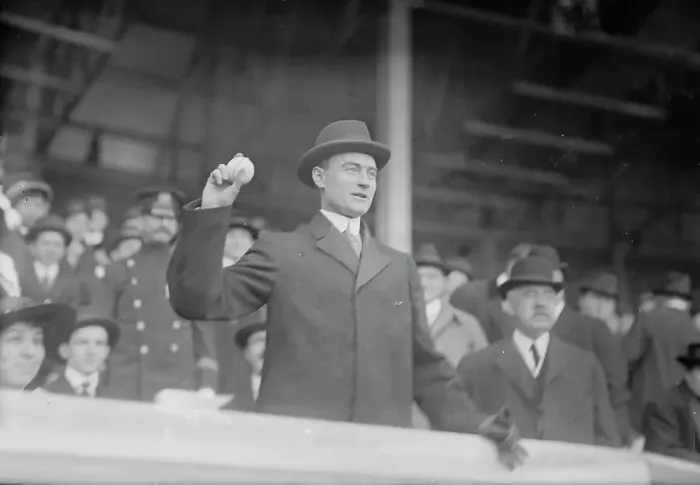Framed Print : J.P. Mitchel, Polo Grounds, 4 / 14 / 15, 1915. Creator: Bain News Service Framed Print : J.P. Mitchel, Polo Grounds, 4 / 14 / 15, 1915. Creator: Bain News Service