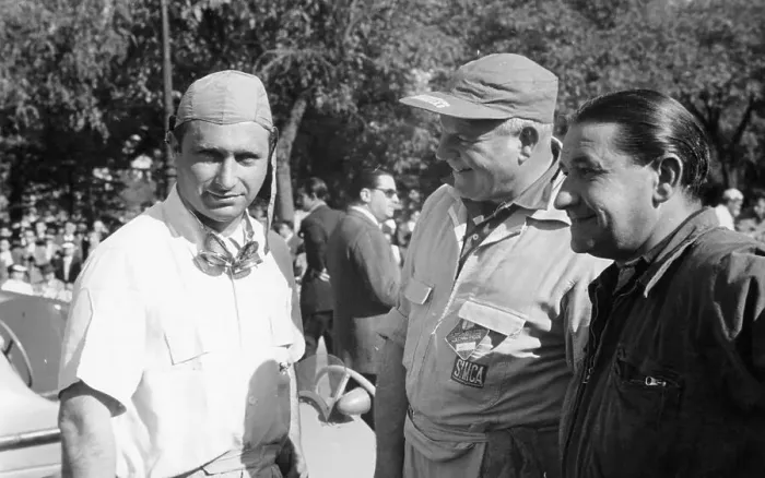 Framed Print : Juan Manuel Fangio, (1950s?) Framed Print : Juan Manuel Fangio, (1950s?)