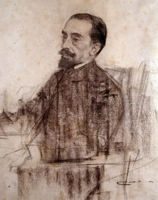 Framed Print : Juan Maragall (1860-1911), Catalan writer, charcoal portrait by Ramon Casas Framed Print : Juan Maragall (1860-1911), Catalan writer, charcoal portrait by Ramon Casas