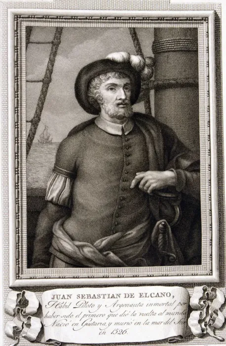 Framed Print : Juan Sebastian de Elcano (1476-1526), Spanish navigator and explorer, engravingof Framed Print : Juan Sebastian de Elcano (1476-1526), Spanish navigator and explorer, engravingof