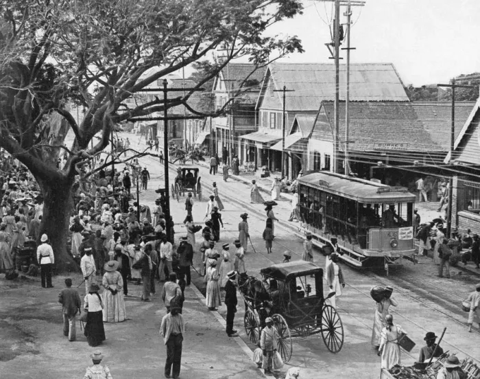 Framed Print : Jubilee Market Square, Kingston, Jamaica, c1905. Artist: Adolphe Duperly & Son Framed Print : Jubilee Market Square, Kingston, Jamaica, c1905. Artist: Adolphe Duperly & Son
