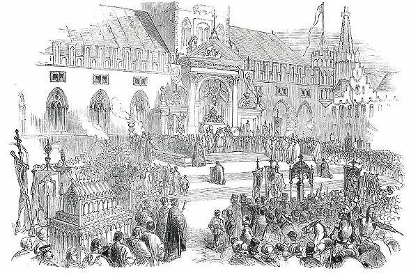 Jubilee of St. Sang, at Bruges - the Benediction at the Cathedral, 1850. Creator: Unknown