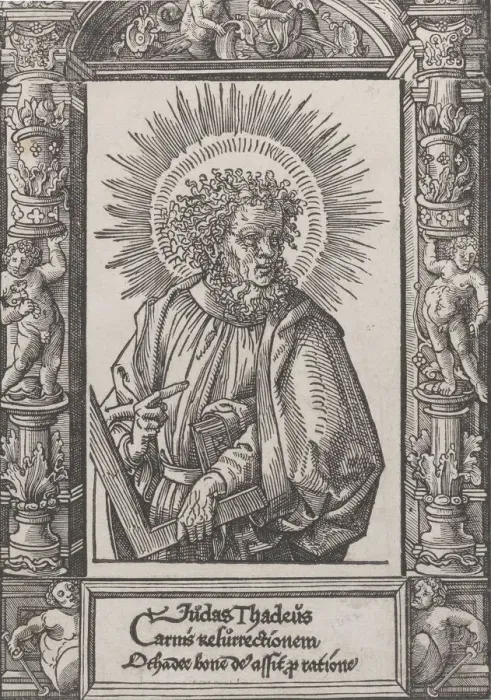 Framed Print : Judas Thaddaeus, from Christ and the Apostles, 1514 Creator: Jacob Cornelisz. van Oostsanen Framed Print : Judas Thaddaeus, from Christ and the Apostles, 1514 Creator: Jacob Cornelisz. van Oostsanen