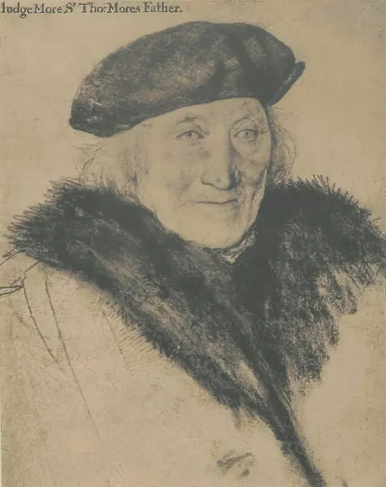 Framed Print : Judge John More. Creator: Hans Holbein the Younger Framed Print : Judge John More. Creator: Hans Holbein the Younger
