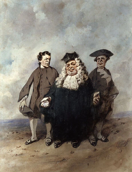 The Judge and the Litigants, 1866. Artist: Henry Bonaventure Monnier