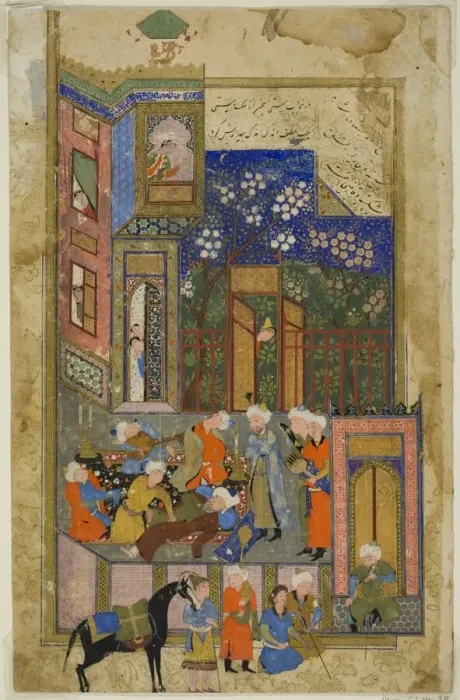 Framed Print : Judge (Qazi) of Hamadan in a Drunken State, a scene from the Gulistan of Sa di Framed Print : Judge (Qazi) of Hamadan in a Drunken State, a scene from the Gulistan of Sa di