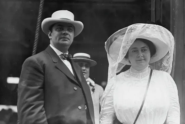 Framed Print : Judge Rosalsky and wife, 1912. Creator: Bain News Service Framed Print : Judge Rosalsky and wife, 1912. Creator: Bain News Service