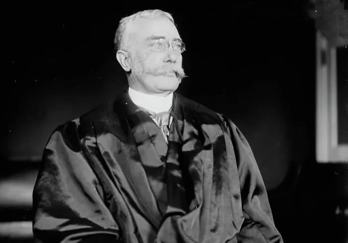 Framed Print : Judge W.W. Foster in judicial robe, 1910. Creator: Bain News Service Framed Print : Judge W.W. Foster in judicial robe, 1910. Creator: Bain News Service