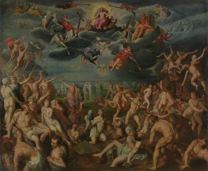 Framed Print : The Last Judgement, 1571. Creator: Jacob de Backer Framed Print : The Last Judgement, 1571. Creator: Jacob de Backer